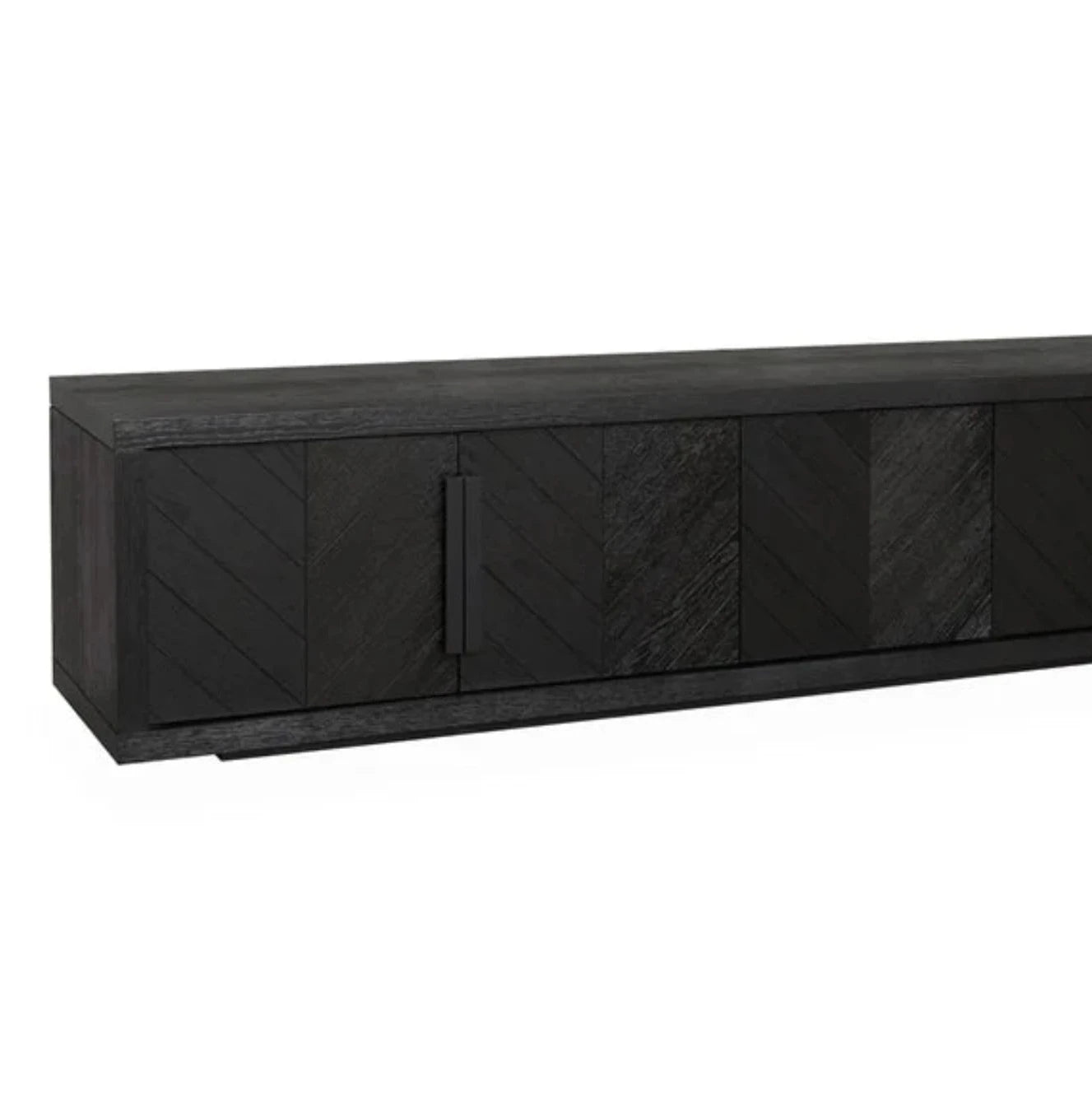 Fronix 2.23m Entertainment TV Unit - Textured Espresso Black-houseofhyne