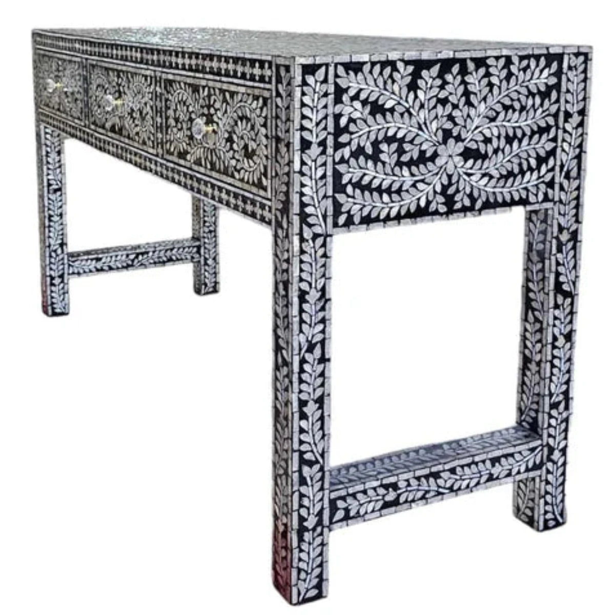 
Virex Mother of Pearl Opulent 3-drawer console table-huseofhyne