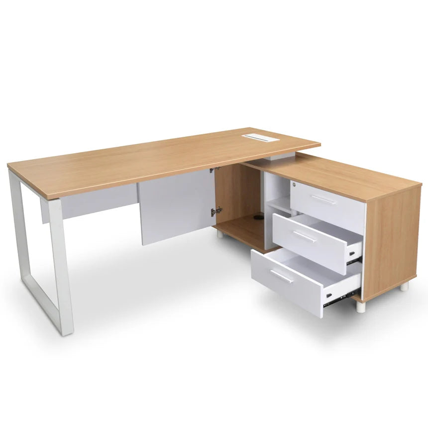 Velorn 180cm Executive Office Desk With Right Return - Natural - House of Hyne