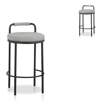 Vorlex 65cm Bar Stool - Coastal Light Grey (Set of 2) - House of Hyne