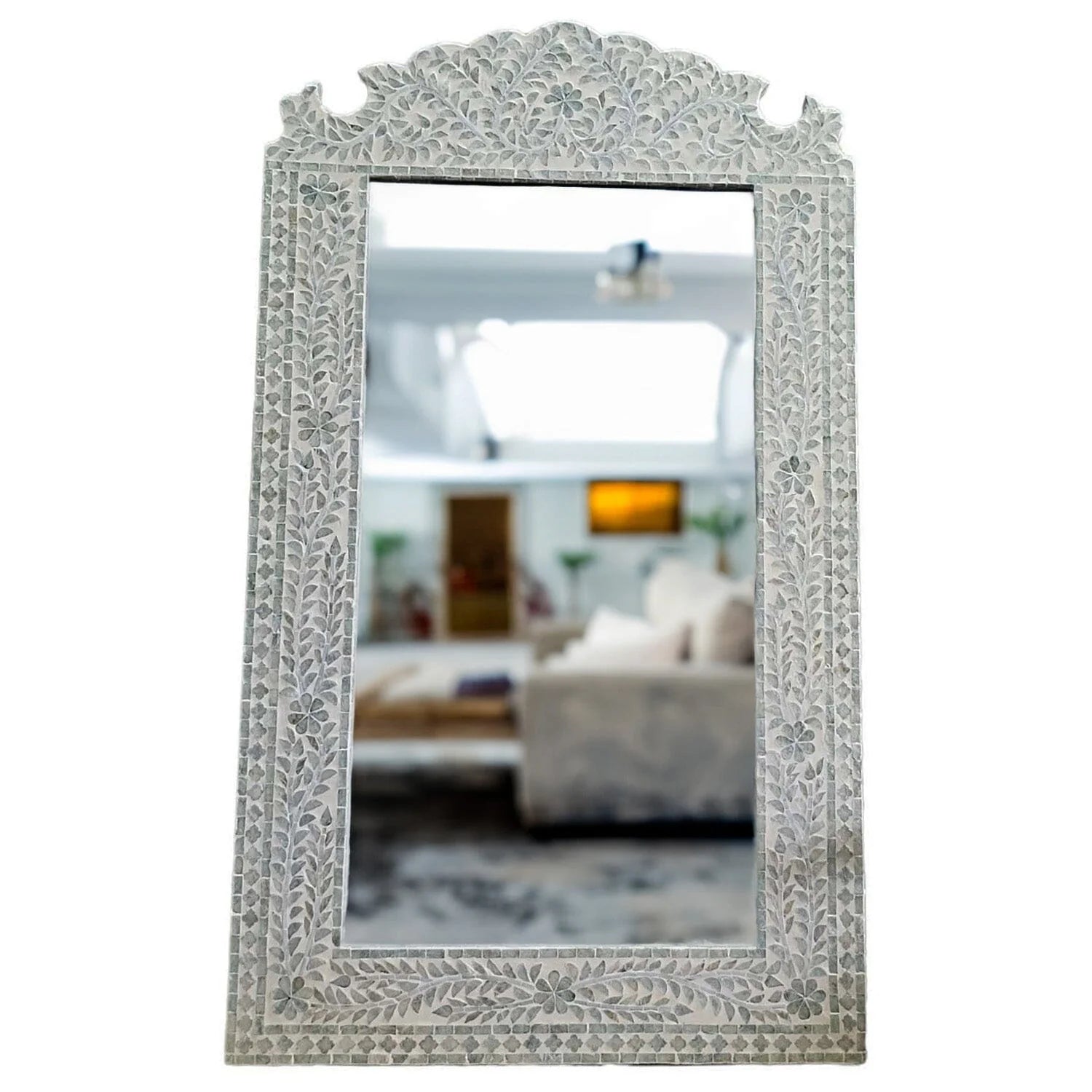 Vorxian Mother Of Pearl Serene Reflection Wall Mirror - House of Hyne