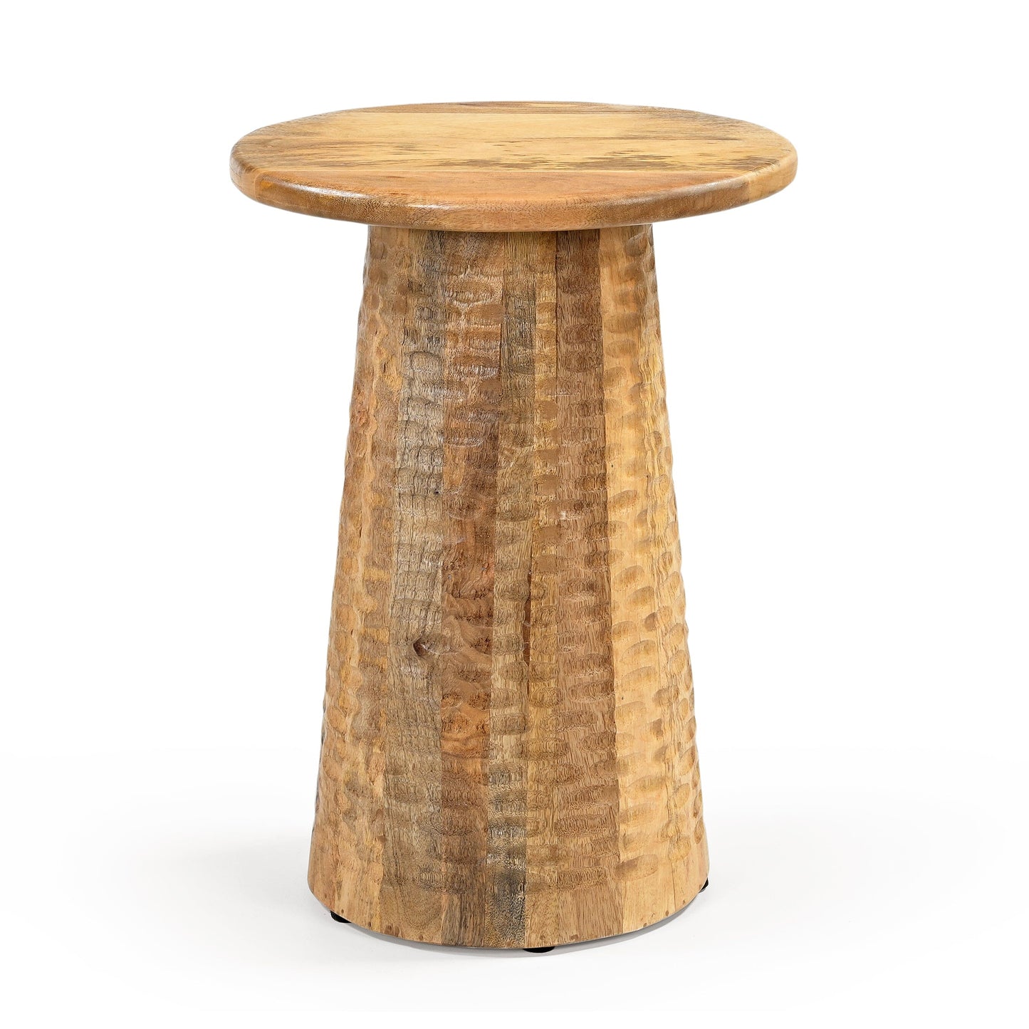 Vyxar Hammered Hand Crafted Hardwood Side Table - Houseof Hyne