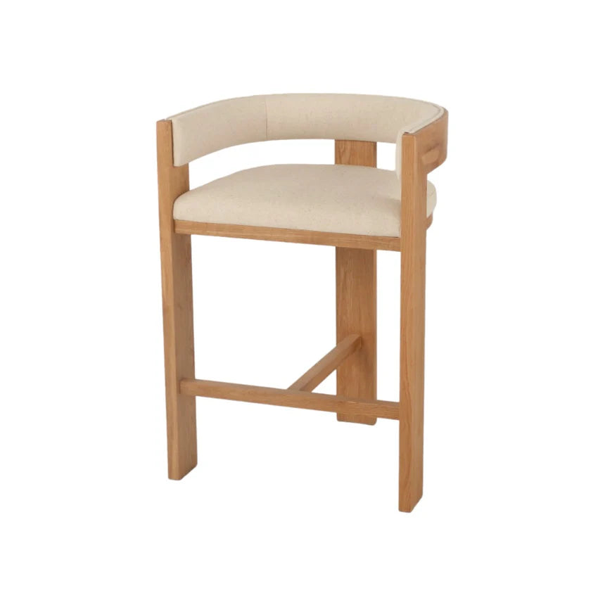 Vyxar Natural Barstool - Light Beige - House of Hyne