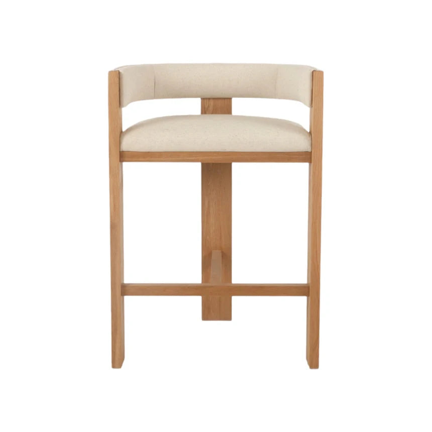 Vyxar Natural Barstool - Light Beige - House of Hyne