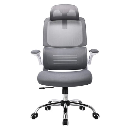 Xelara Hana High Back Fabric Seat Ergonomic Office Chair in Grey-houseofhyne