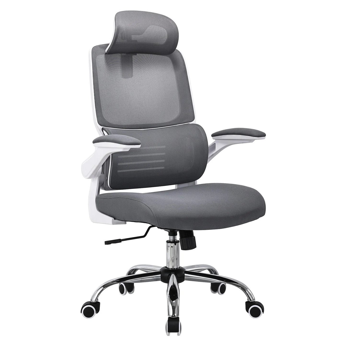 Xelara Hana High Back Fabric Seat Ergonomic Office Chair in Grey-houseofhyne