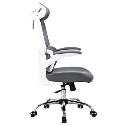 Xelara Hana High Back Fabric Seat Ergonomic Office Chair in Grey-houseofhyne