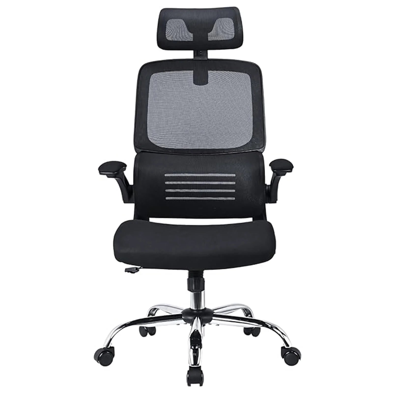 Vortan Hana High Back Fabric Seat Ergonomic Office Chair in Black-houseofhyne