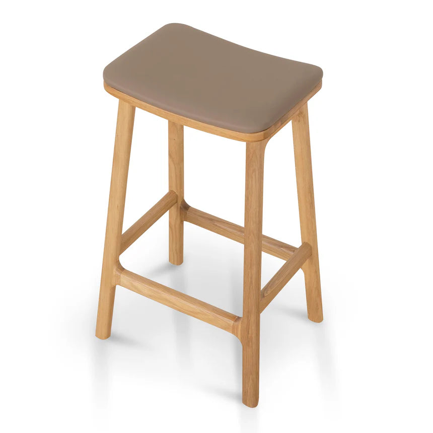 Xelthar  67cm Natural Bar Stool - Mocha Brown - House of Hyne