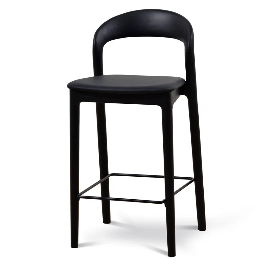 Xenthar 65cm Bar Stool - Full Black (Set of 2) - House of Hyne