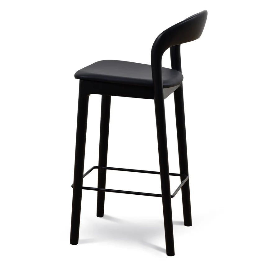 Xenthar 65cm Bar Stool - Full Black (Set of 2) - House of Hyne