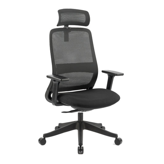 Xylor Carlie High Back Foam Seat Office Chair In Black - House of Hyne