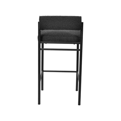 Xyloxian 65cm Bar Stool - Black Boucle (Set of 2) - House of Hyne