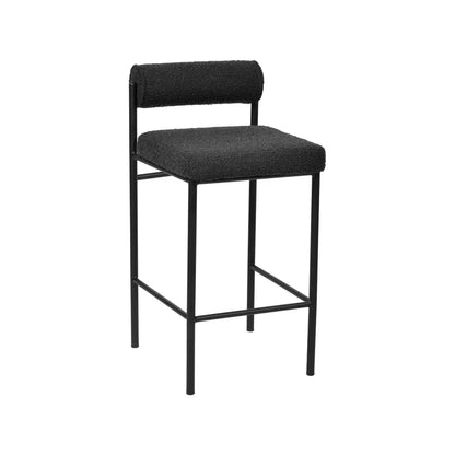 Xyloxian 65cm Bar Stool - Black Boucle (Set of 2) - House of Hyne