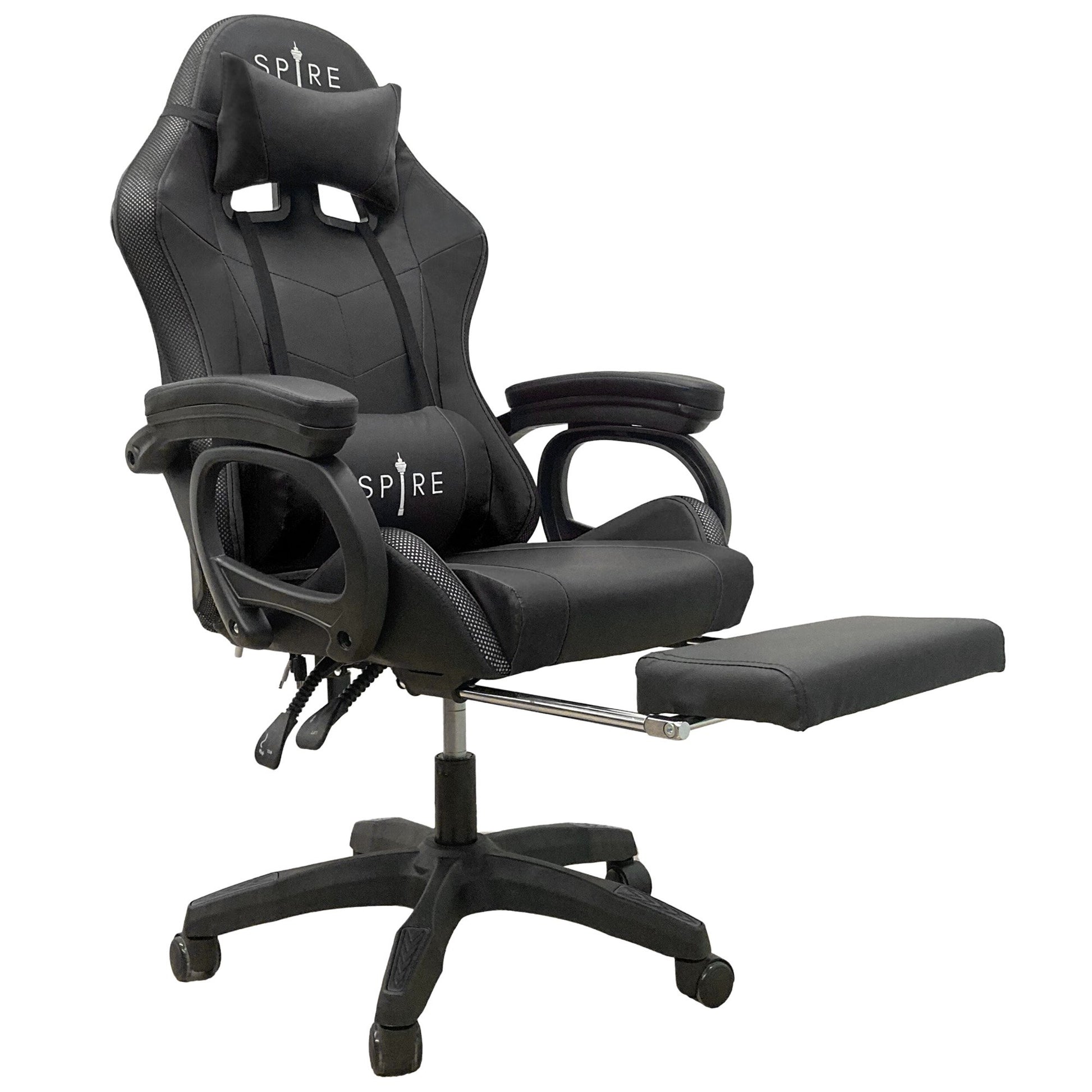 Xyloxian Intex Spire Onyx Led Massage Gaming Chair - Black - House of Hyne