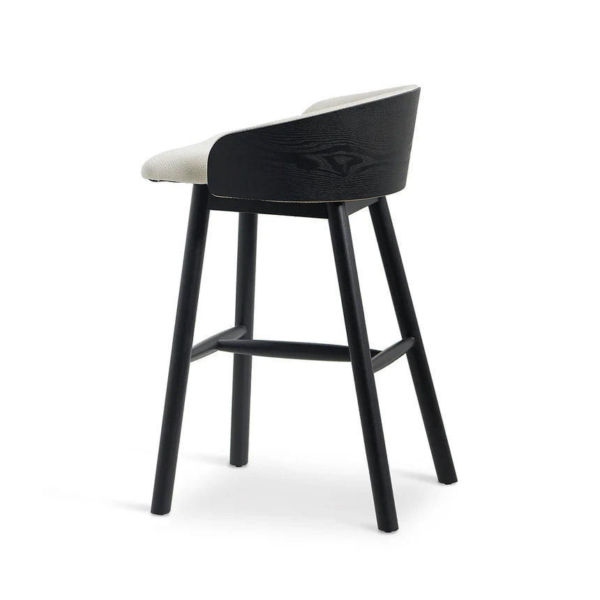 Xyphos  65cm Black Bar Stool - Beige - House f Hyne