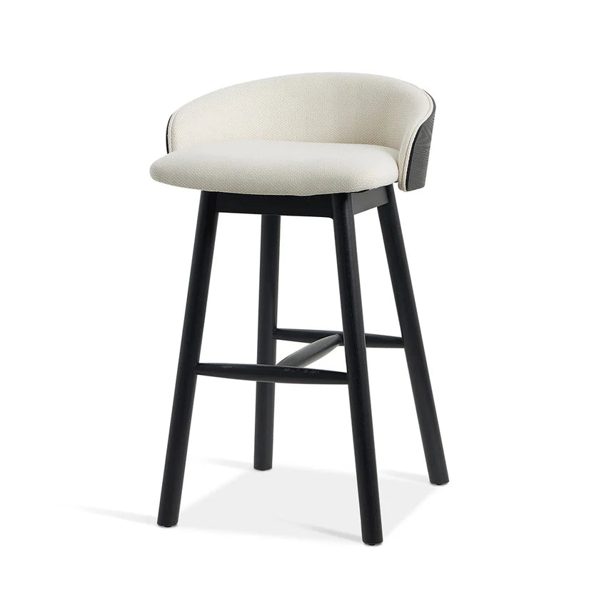 Xyphos  65cm Black Bar Stool - Beige - House f Hyne