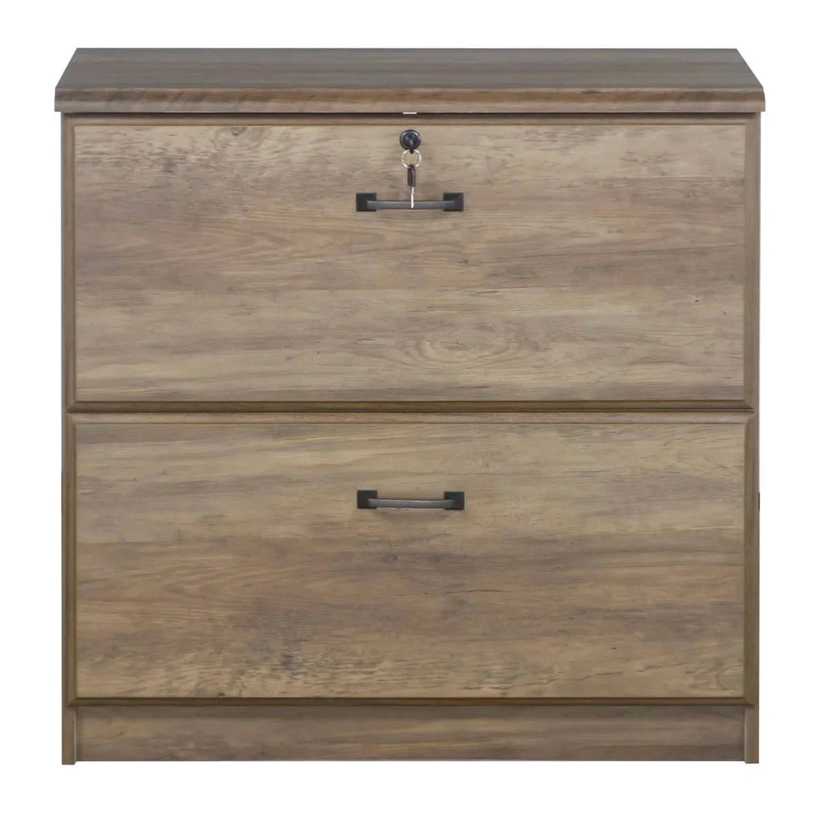 Xaltron Norwich 2 Drawer Lateral File Cabinet in Rustic Oak.-houseofhyne