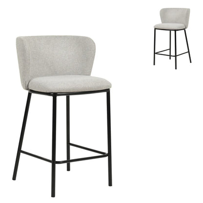 Zarnok  65cm Bar Stool - Coastal Light Grey (Set of 2) - House of Hyne