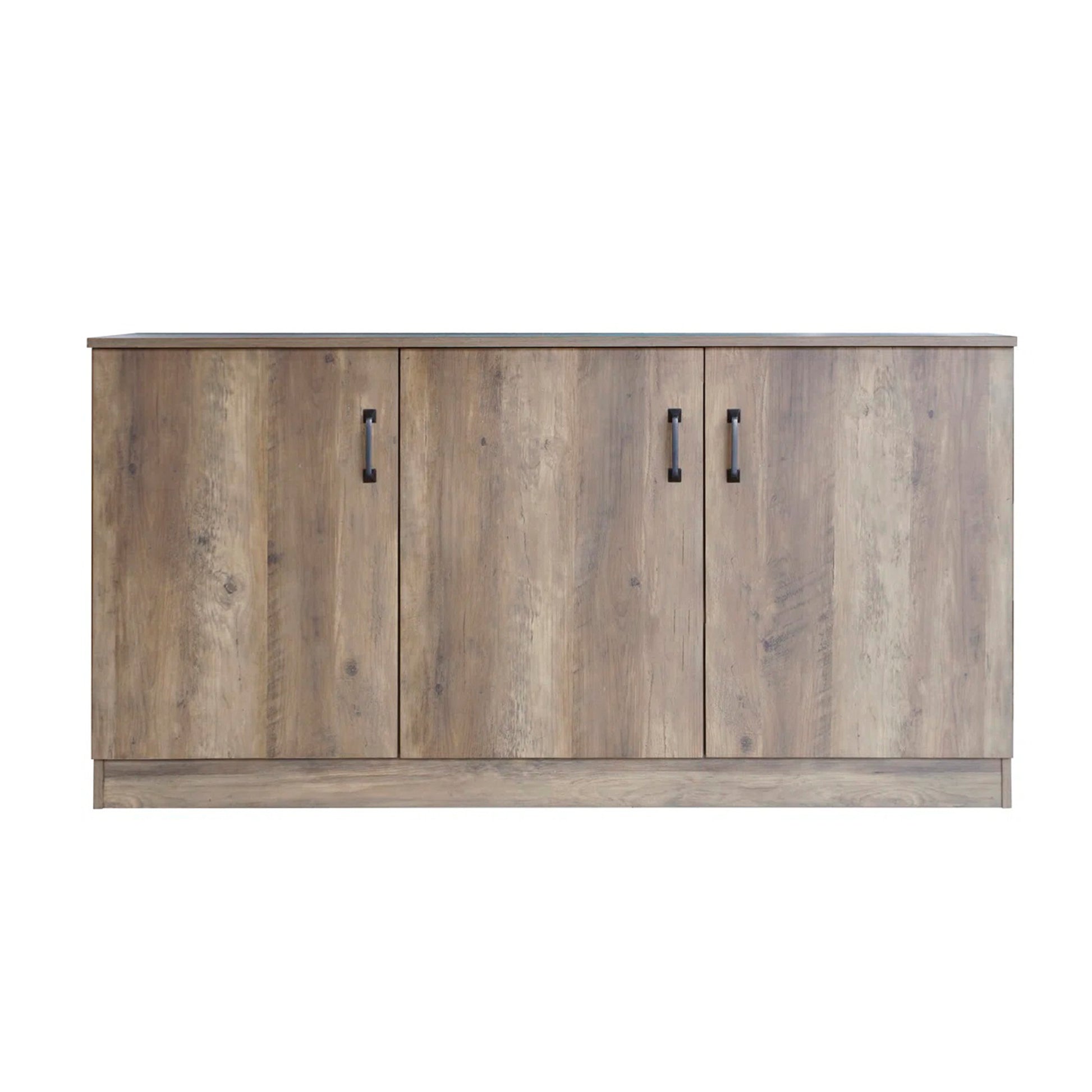 Zentari Burkardt 3 Doors Credenza In Rustic Oak - House of Hyne