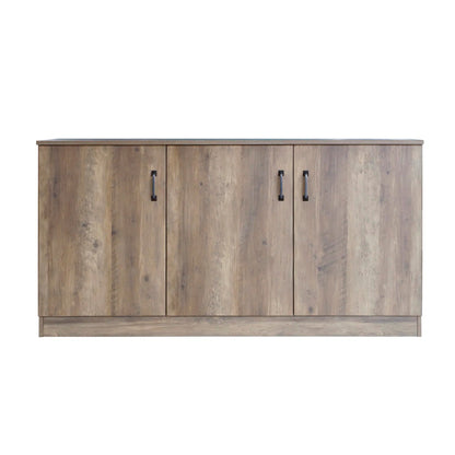 Zentari Burkardt 3 Doors Credenza In Rustic Oak - House of Hyne