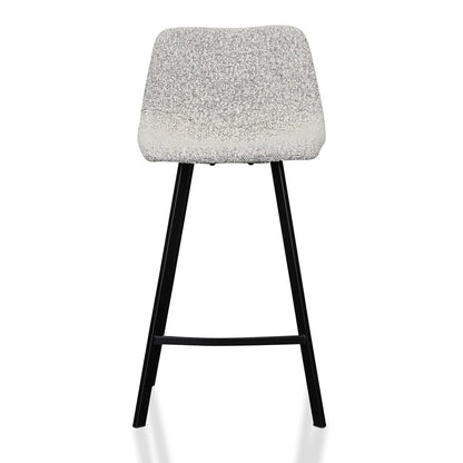 Zerith 65cm Bar Stool - Moonlit Pepper Boucle (Set of 2) - House of Hyne