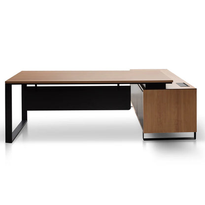 Zevron  2.3m Left Return Office Desk - Natural - House of Hyne