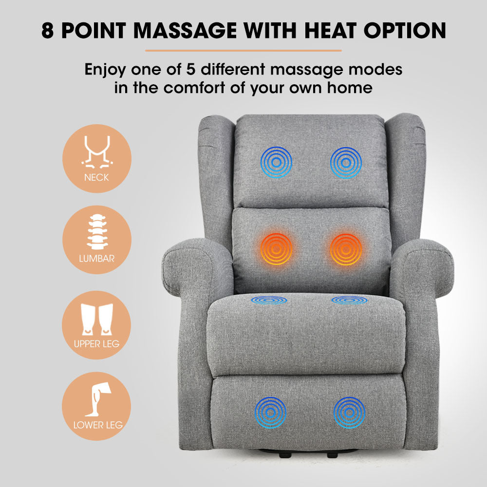 Zorvex FORTIA Electric Recliner Lift Heat Chair for Elderly - House of Hyne