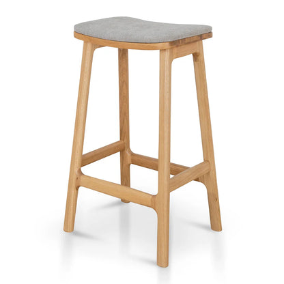 Zylorix 67cm Natural Bar Stool - Grey - House of Hyne