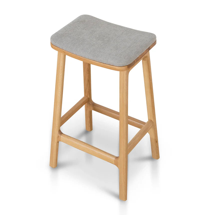 Zylorix 67cm Natural Bar Stool - Grey - House of Hyne