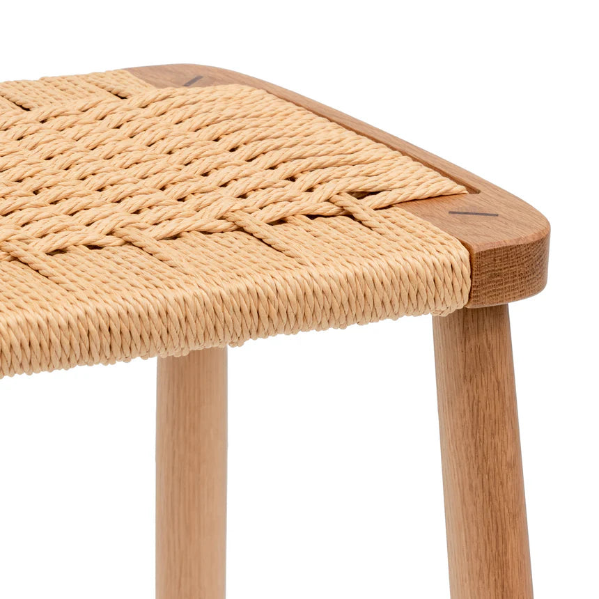 Zylox 65cm Rattan Bar Stool - Natural - House of Hyne