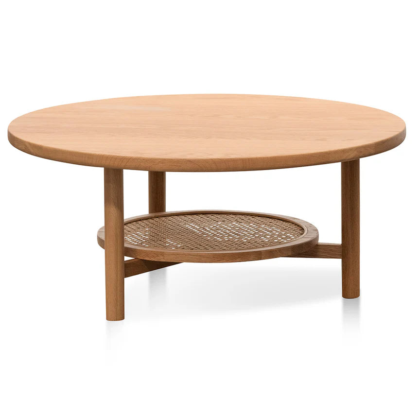 Zyloxian Solid Oak Round Coffee Table - Natural - House of Hyne