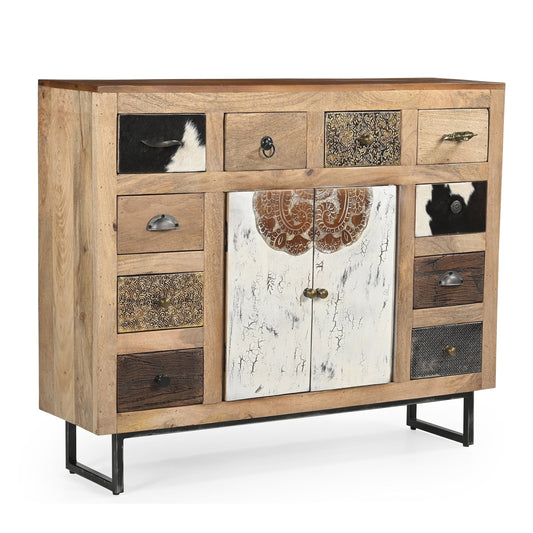 Zyphor Cowhide Patchwork Chest of Drawers - House of Hyne