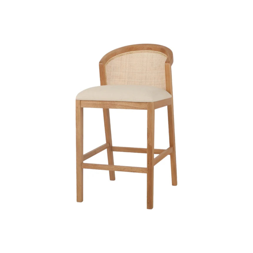 Zyphron  Fabric Barstool - Light Beige - House of Hyne