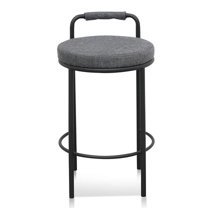 Zyptonic  65cm Bar Stool - Charcoal Grey (Set of 2) - House of Hyne