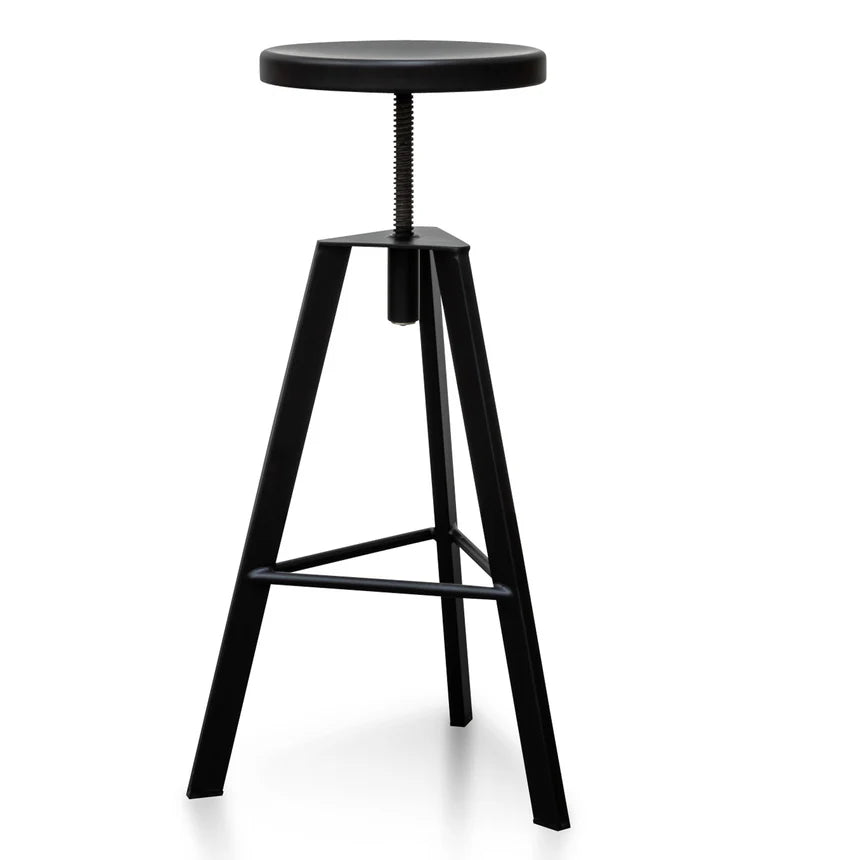 Zyranium Steel Bar Stool - Black - House of Hyne