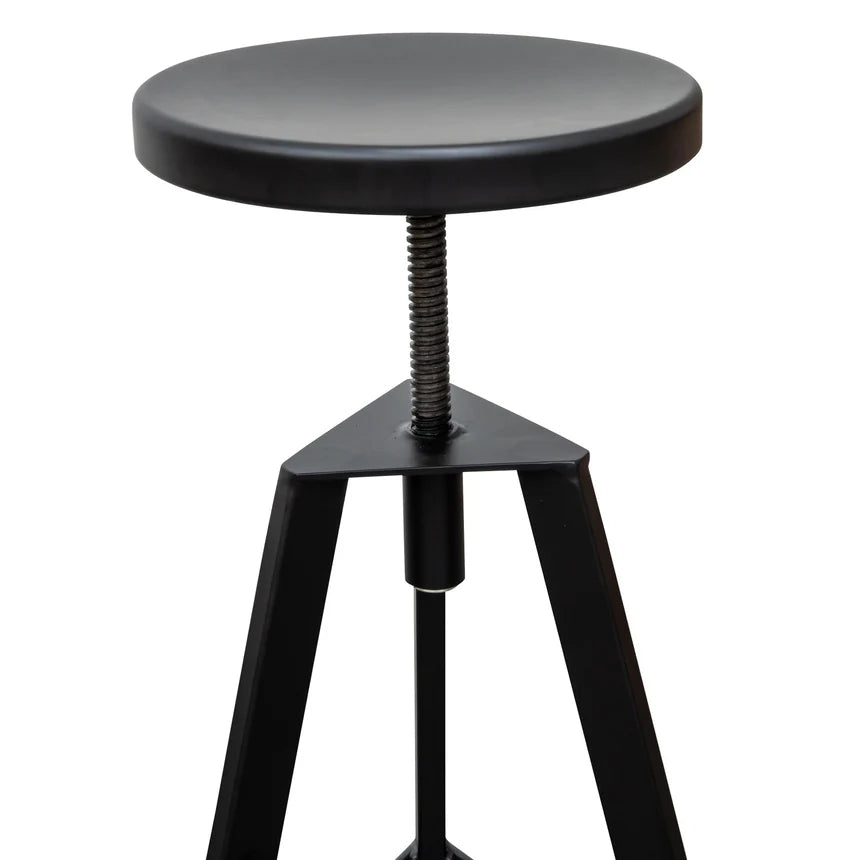 Zyranium Steel Bar Stool - Black - House of Hyne