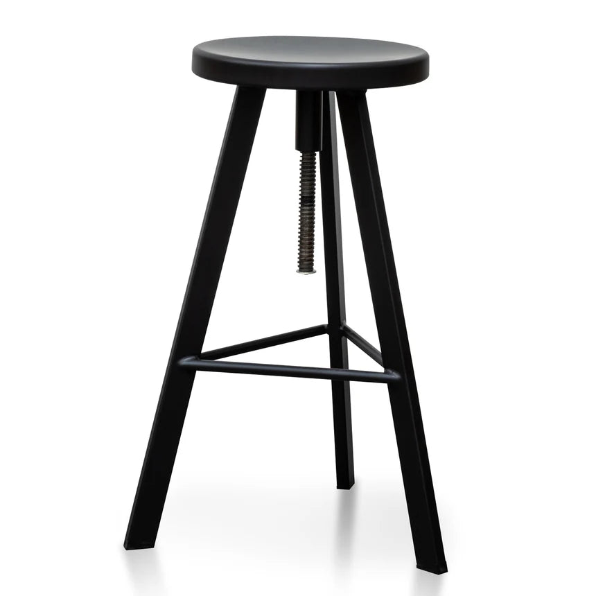 Zyranium Steel Bar Stool - Black - House of Hyne