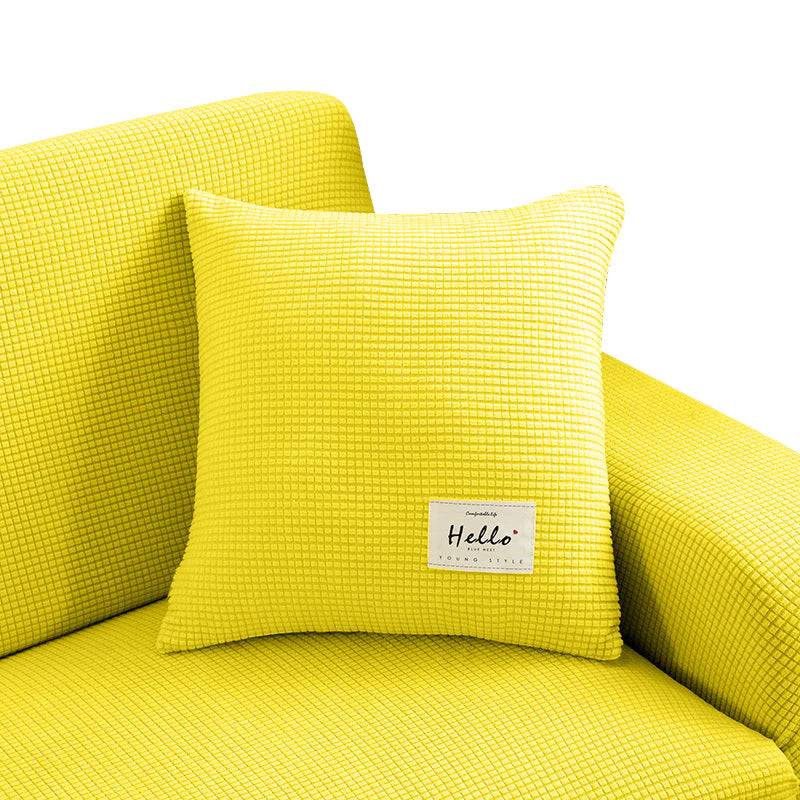 Sunburst Comfort Anyhouz Pillowcase 45x45cm Yellow Polyester Thick Stretchable Cushion for Living Room 1