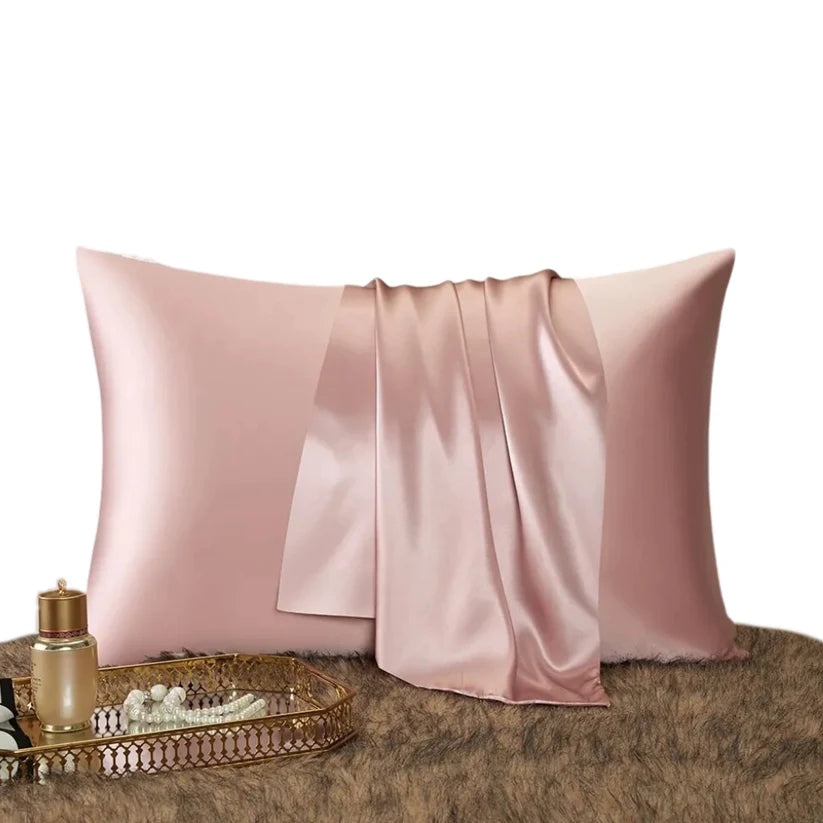 Rose Blush Anyhouz Pillowcase 50x75cm Pink Natural Mulberry Silk for Comfortable and Relaxing Home Bed 1