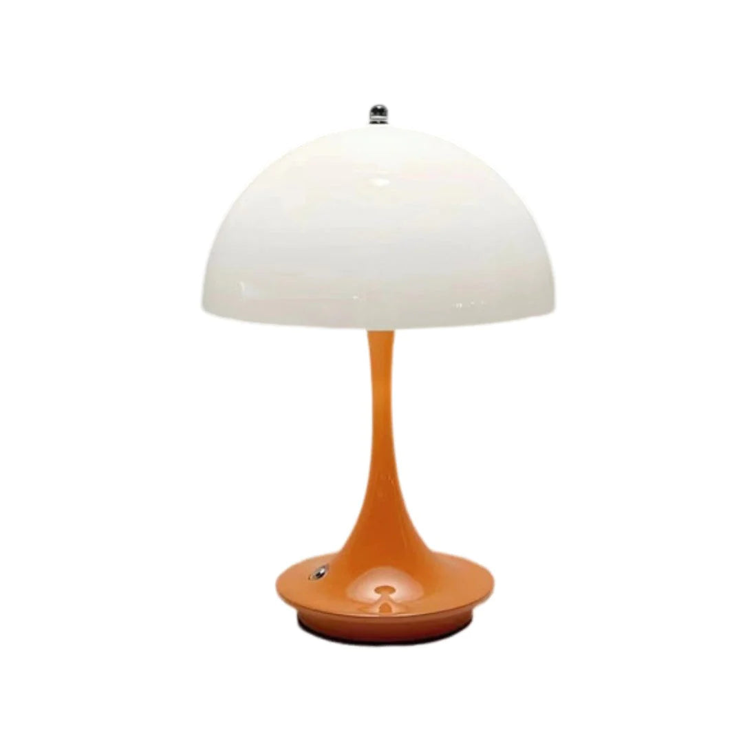 Citrus Funglow Anyhouz Luxury Lamp Orange Body Mushroom Home Decor Wireless Rechargeable Table Accents for Bedroom Hotel Living Room 1