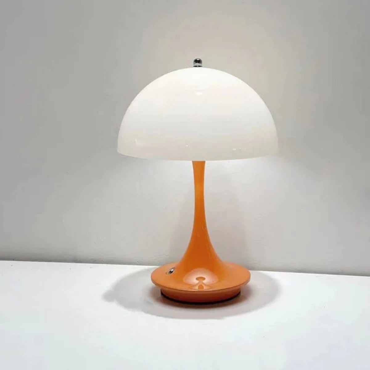 Citrus Funglow Anyhouz Luxury Lamp Orange Body Mushroom Home Decor Wireless Rechargeable Table Accents for Bedroom Hotel Living Room 2