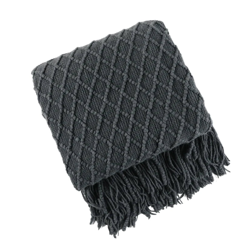 SlateDrift Anyhouz Gray Throw Blanket 1