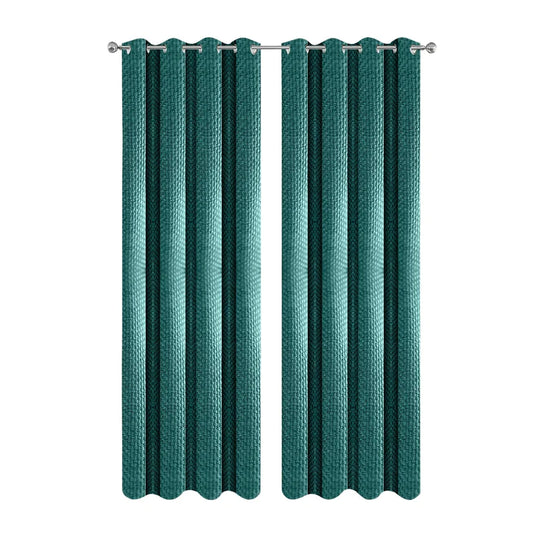 MeadowWeave Drapix Anyhouz Curtain Green Modern Waffle Plaid for Living Room 1