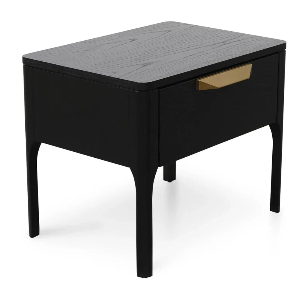 Grylox Bedside Table - Black Veneer-houseofhyne