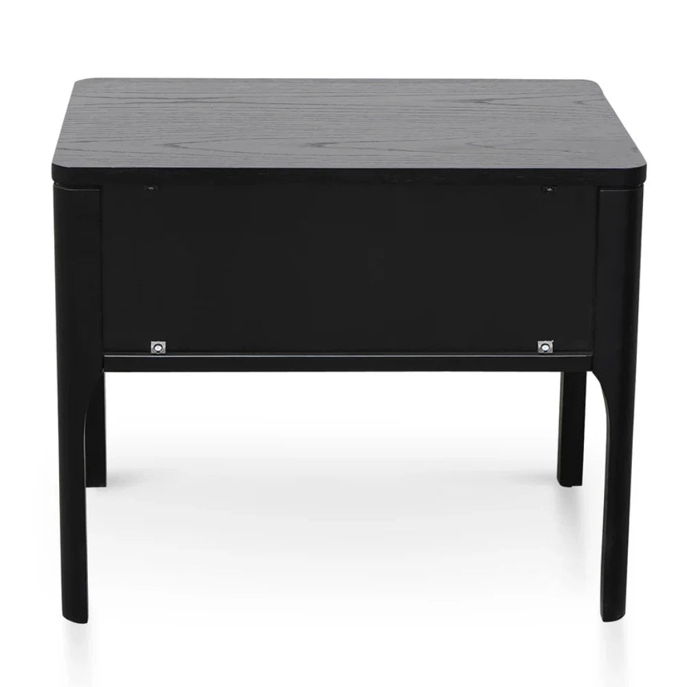 Grylox Bedside Table - Black Veneer-houseofhyne