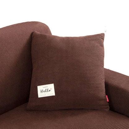 Mocha Comfort Anyhouz Pillowcase 45x45cm Coffee Polyester Thick Stretchable Cushion for Living Room 1