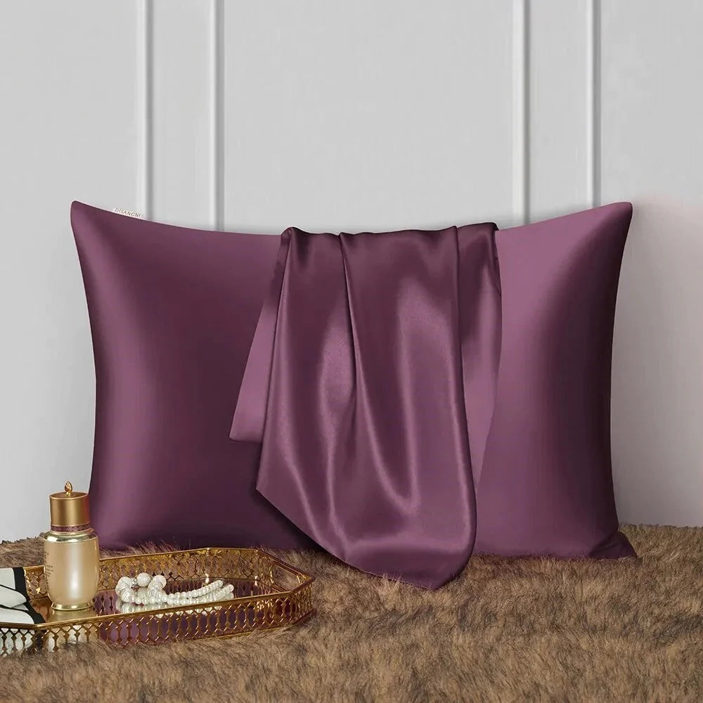 Royal Lavender Anyhouz Pillowcase 50x75cm Purple Natural Mulberry Silk for Comfortable and Relaxing Home Bed 2