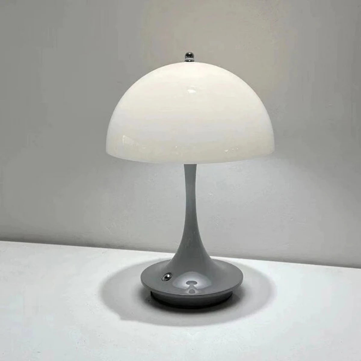 Slate Shroomglow Anyhouz Luxury Lamp Gray Body Mushroom Home Decor Wireless Rechargeable Table Accents for Bedroom Hotel Living Room 2