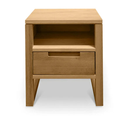 Orivox 1 Drawer Wooden Bedside Table - Natural Oak-houseofhyne